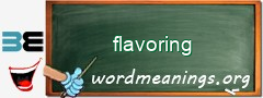 WordMeaning blackboard for flavoring